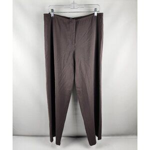 Eileen Fisher Pants Womens M Brown Wool Blend Trousers (32x29)